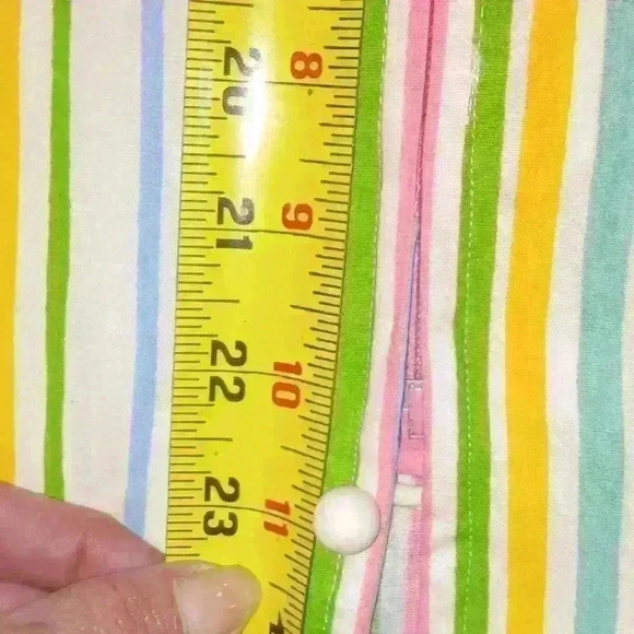 Saks Fifth Avenue Chiha by Jaconelli Rare VintageVertical Pastel Lines H… - Picture 6 of 16